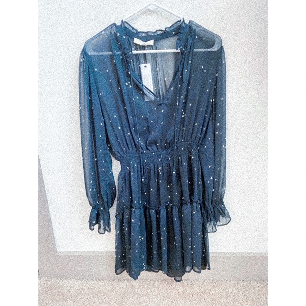 VICI Sagittarius Star Print Ruffle Dress